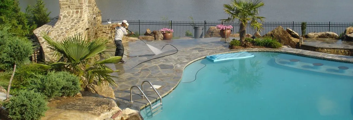 Pool deck pressure washing and cleaning in Metro Atlanta
