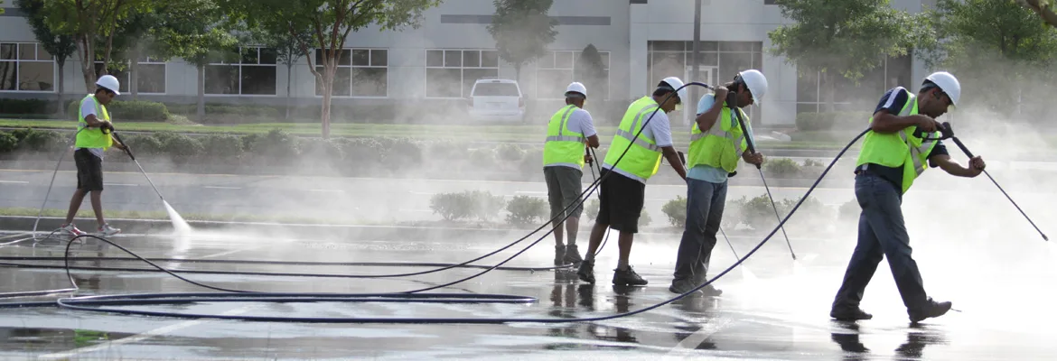 Pressure washing crew and truck Atlanta